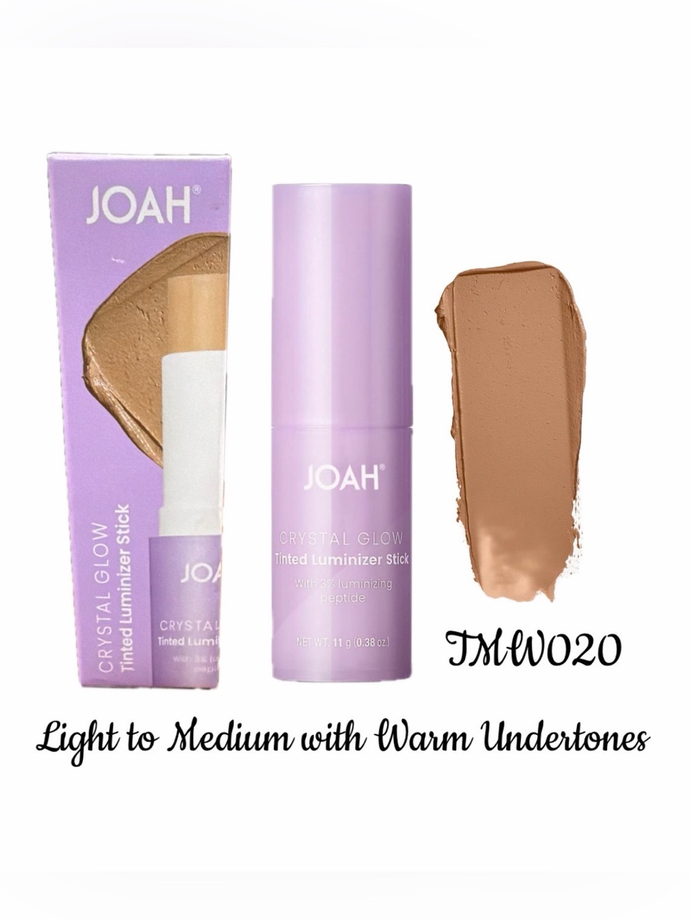 NIB JOAH Crystal Glow Tinted Luminizer Stick TMW020